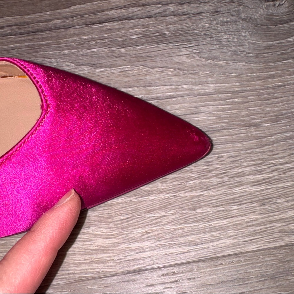 Aldo Fuchsia pink Satin Pointed toe Stiletto Pumps 8 - Picture 12 of 12